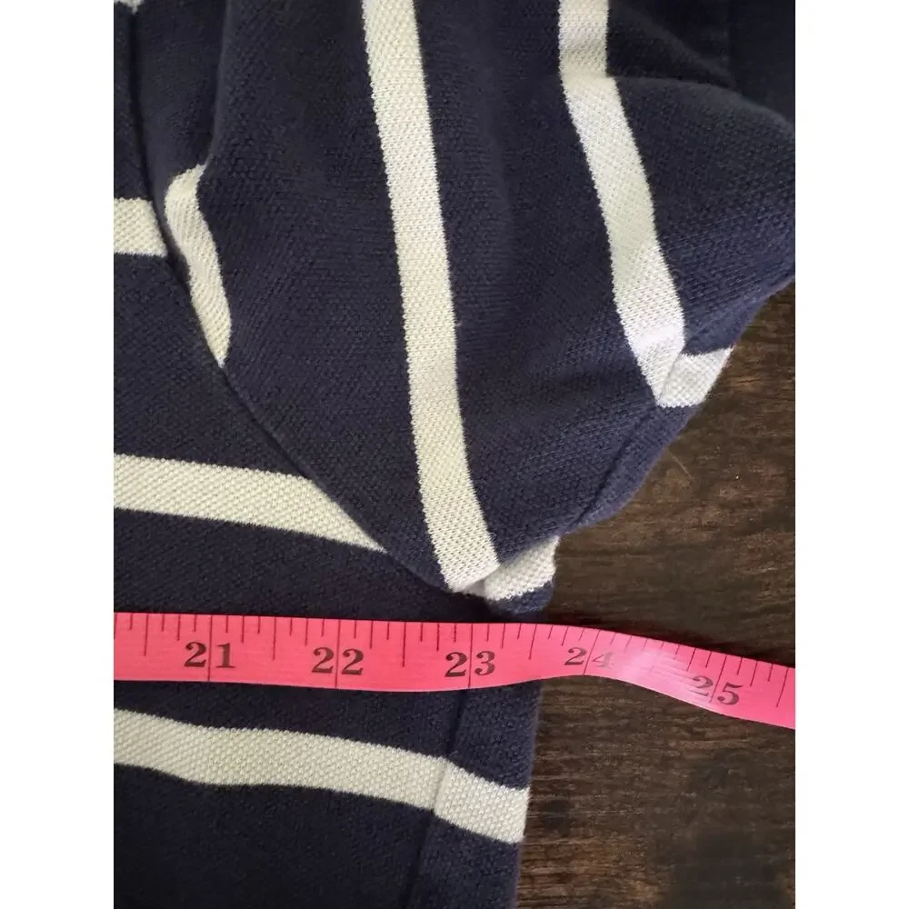 Polo by Ralph Lauren Navy Blue White Striped Mens Large XL Pink Pony